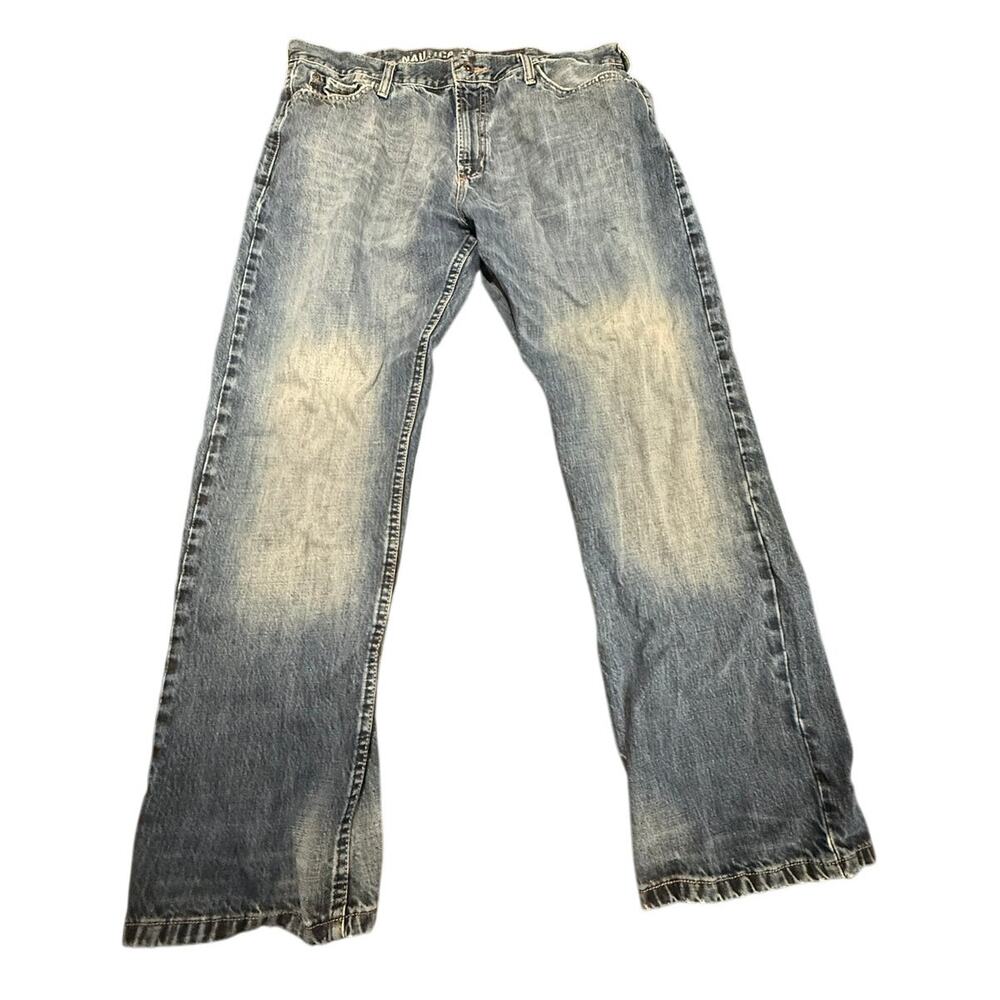 Nautica Jeans Co Men's Blue Distressed Denim Jeans Size 38/30 Regular Fit